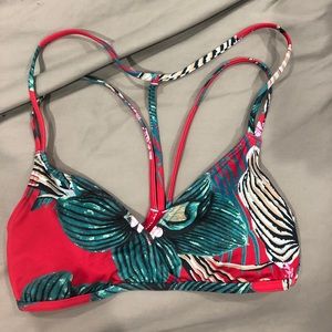 Roxy Red Palm Frond Bikini